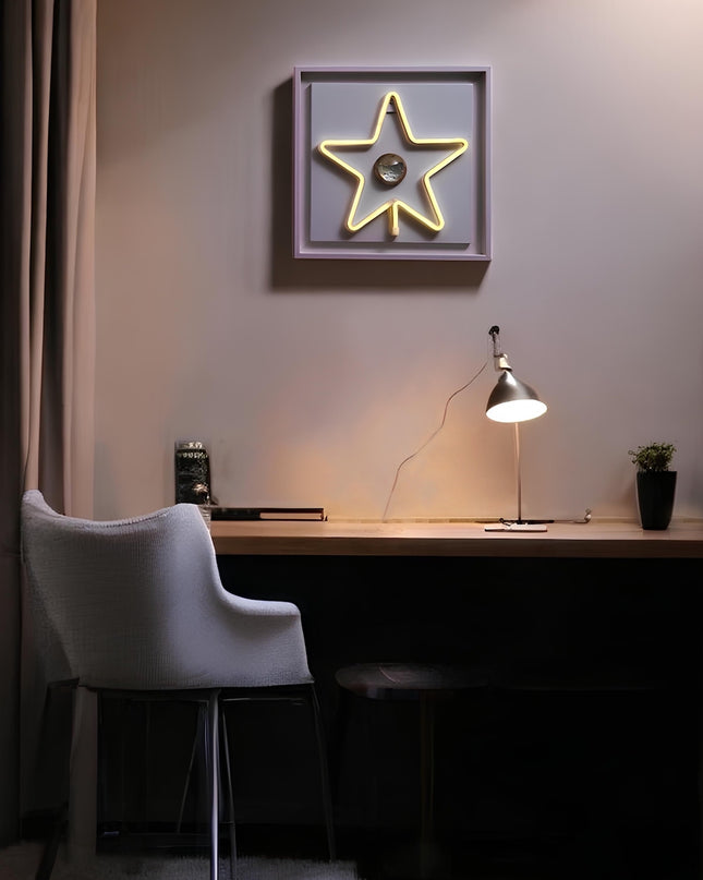 Star Neon Işıklı Duvar Aksesuarı