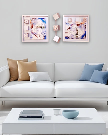 Wallicon Frame Blue 3'Lü Set Duvar Aksesuarı