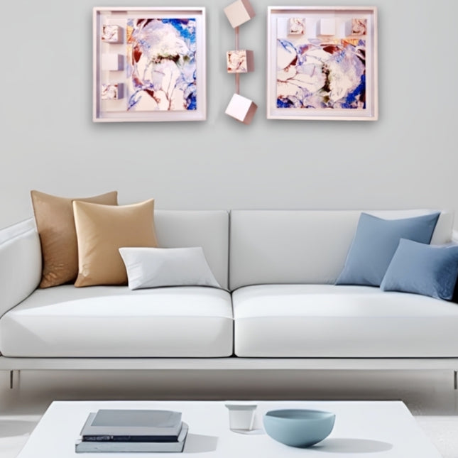 Wallicon Frame Blue 3'Lü Set Duvar Aksesuarı