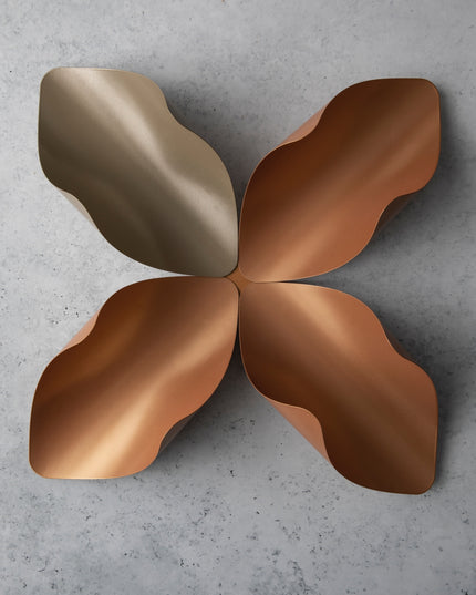 Leaves on Profile Silver - Bronze Duvar Aksesuarı