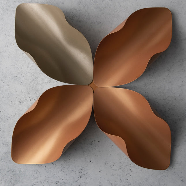 Leaves on Profile Silver - Bronze Duvar Aksesuarı