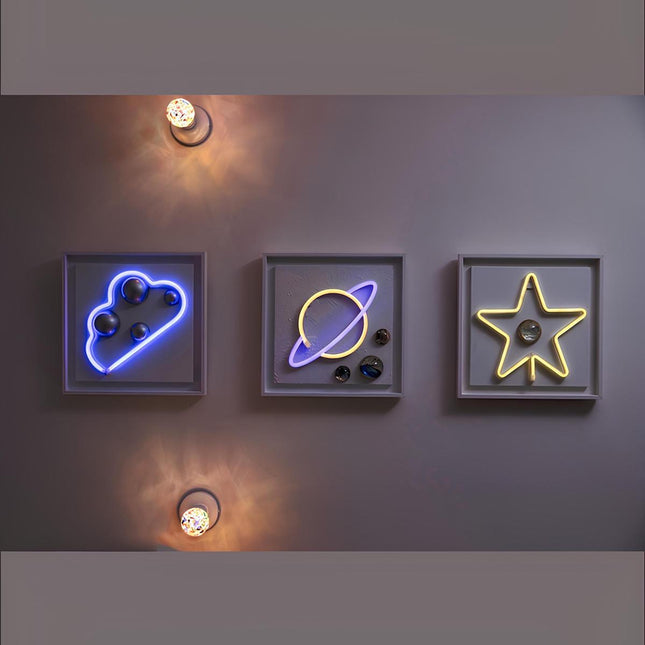 Sky Neon 3'Lü Set Duvar Aksesuarı