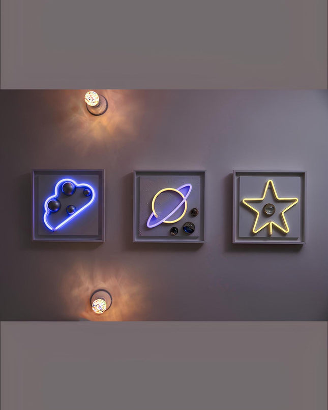 Sky Neon 3'Lü Set Duvar Aksesuarı