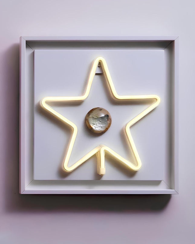 Star Neon Işıklı Duvar Aksesuarı