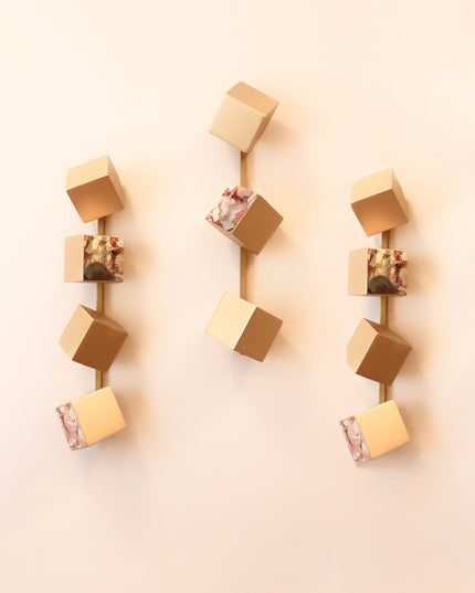 Wallicon Line Gold 3'Lü Set Duvar Aksesuarı