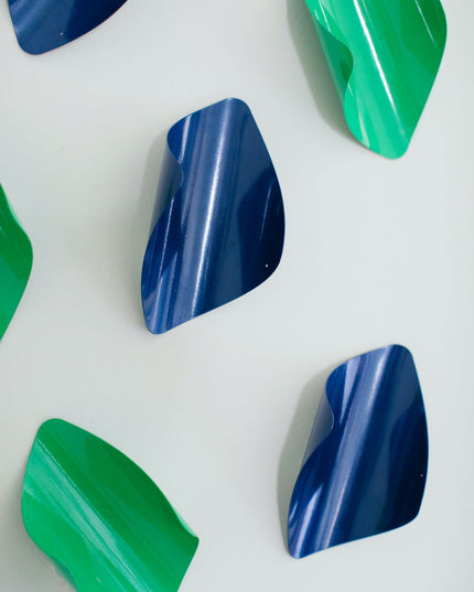 Leaves Green and Ultramarine 10’Lu Set Duvar Aksesuarı
