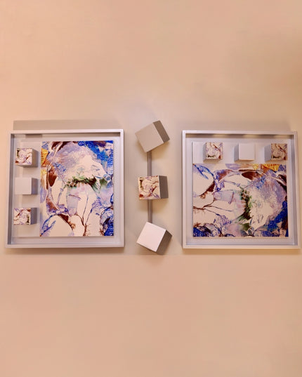 Wallicon Frame Blue 3'Lü Set Duvar Aksesuarı