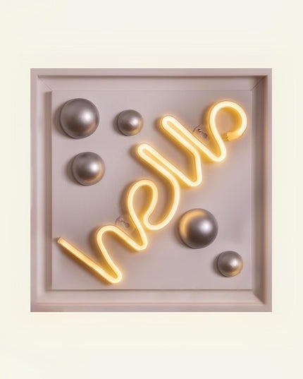 Hello Neon Işıklı Duvar Aksesuarı