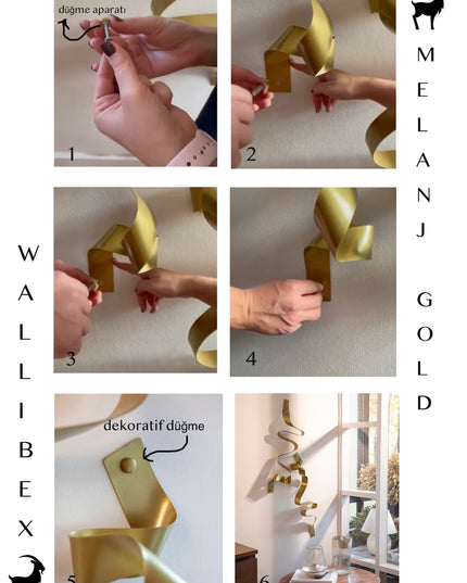 Melanj Gold 2'li Set Duvar Aksesuarı