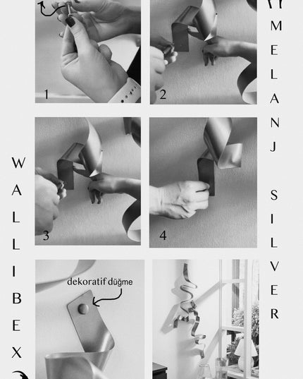 Melanj Silver 2'li Set Duvar Aksesuarı