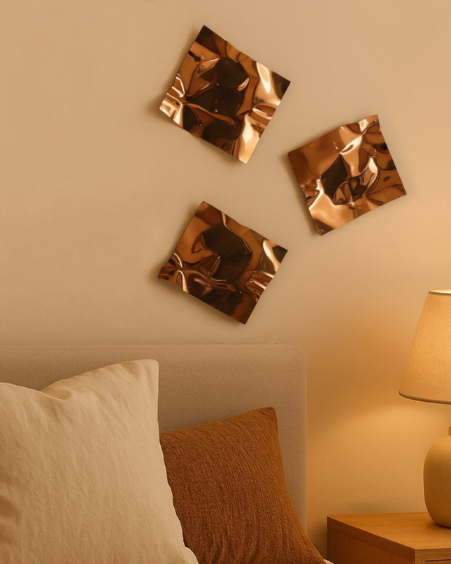 Bright Reflex Bronze Trio Duvar Aksesuarı