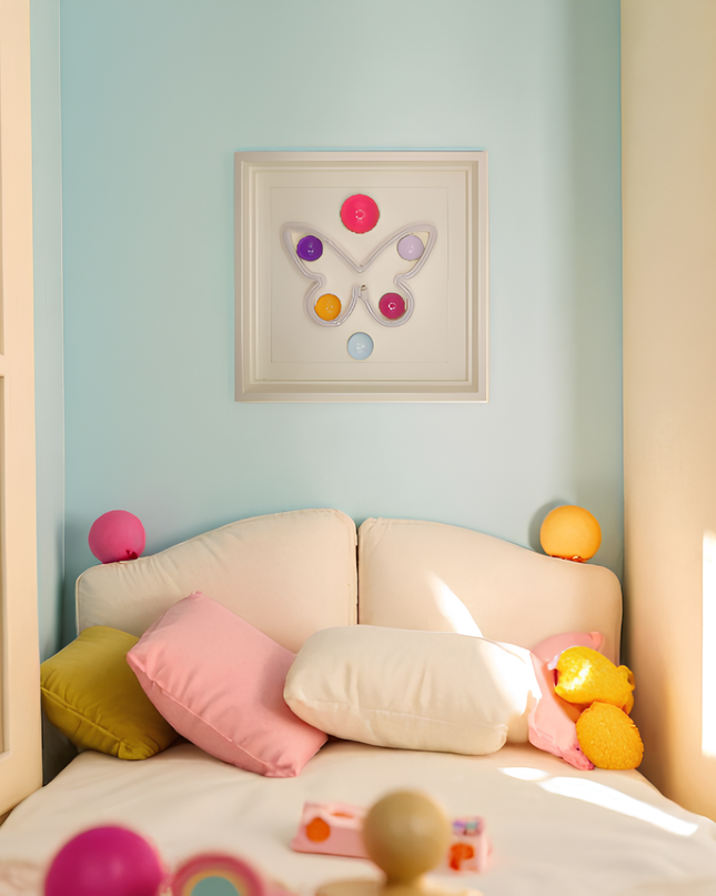 Butterfly Neon Işıklı Duvar Aksesuarı
