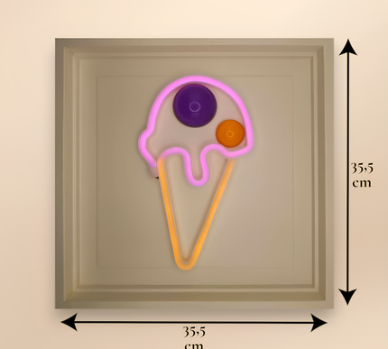 Ice Cream Neon Işıklı Duvar Aksesuarı