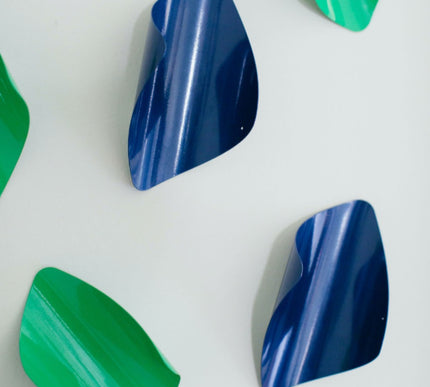 Leaves Green and Ultramarine 10’lu Set Duvar Aksesuarı