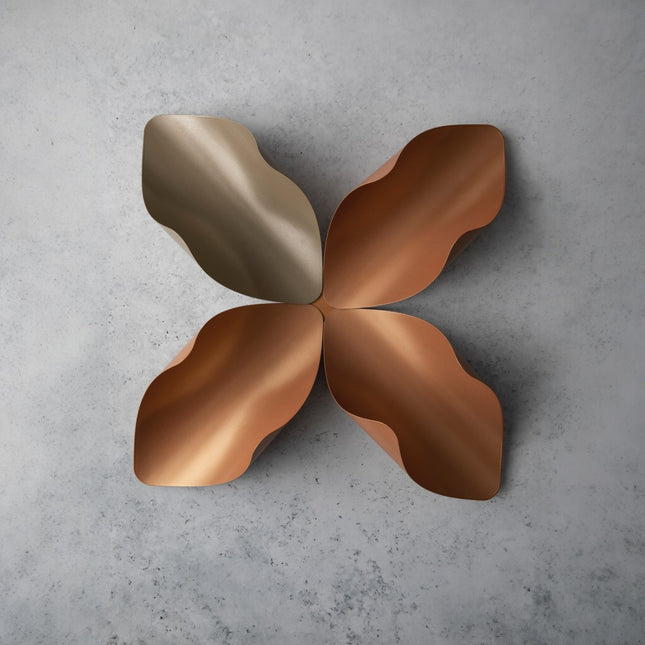 Leaves on Profile Silver - Bronze Duvar Aksesuarı