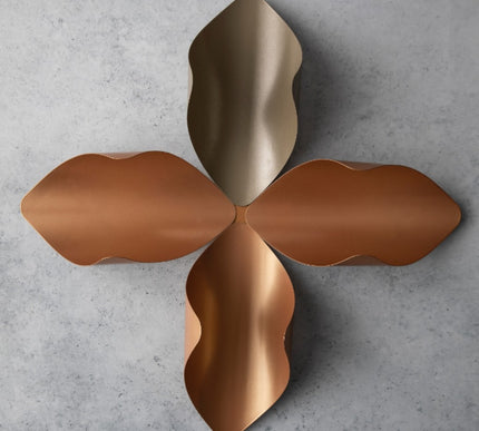 Leaves on Profile Silver - Bronze Duvar Aksesuarı