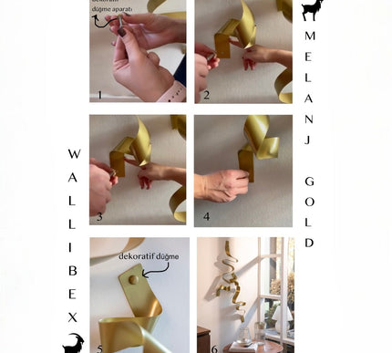 Melanj Gold 2'li Set Duvar Aksesuarı