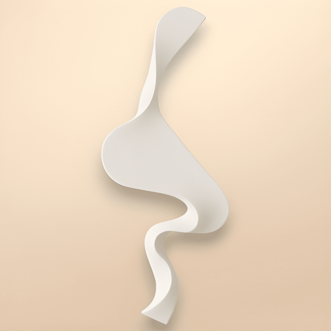 S Wave Beyaz Duvar Aksesuarı