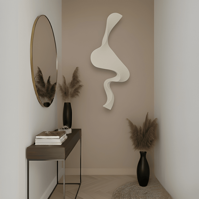 S Wave Beyaz Duvar Aksesuarı