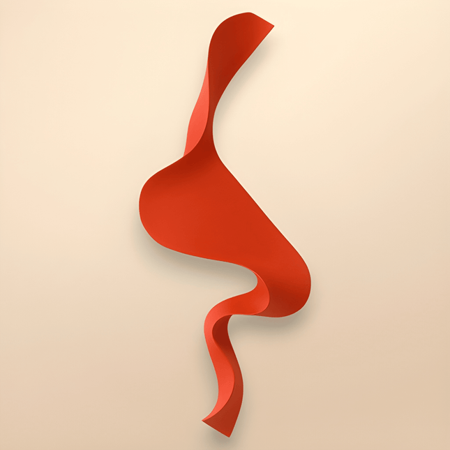 S Wave Kırmızı Duvar Aksesuarı