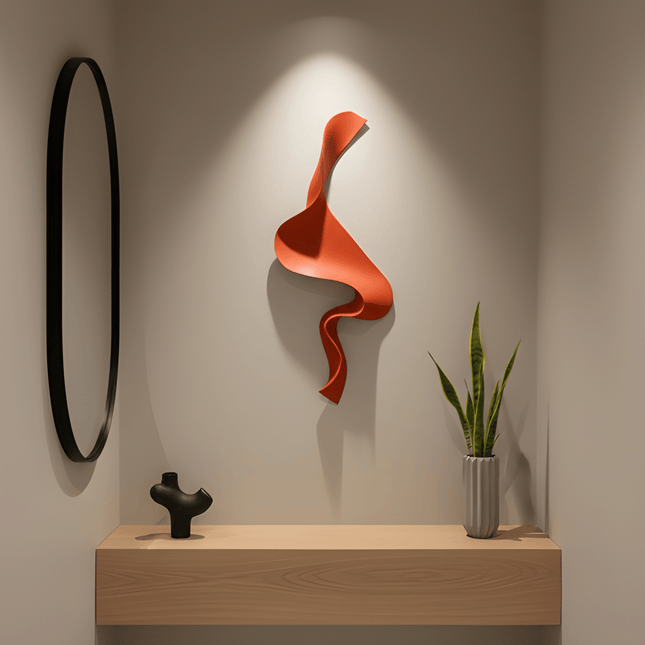 S Wave Kırmızı Duvar Aksesuarı