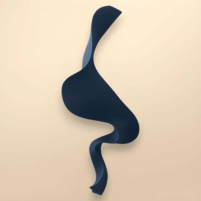 S Wave Lacivert Duvar Aksesuarı