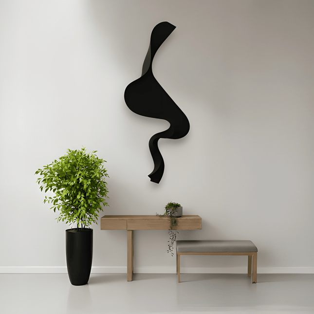 S Wave Siyah Duvar Aksesuarı