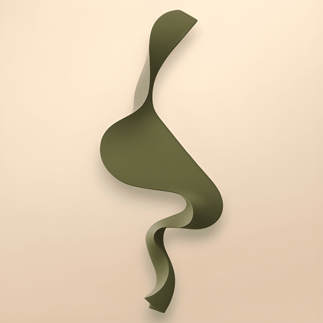 S Wave Yeşil Duvar Aksesuarı