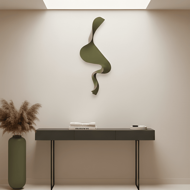 S Wave Yeşil Duvar Aksesuarı