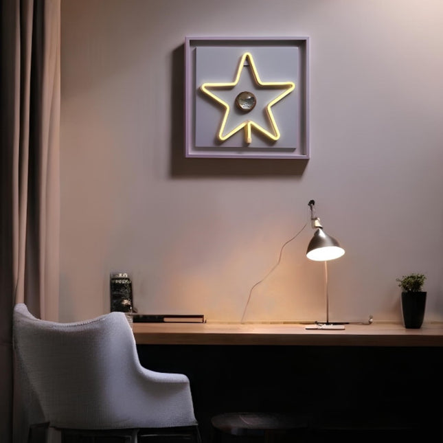 Star Neon Işıklı Duvar Aksesuarı