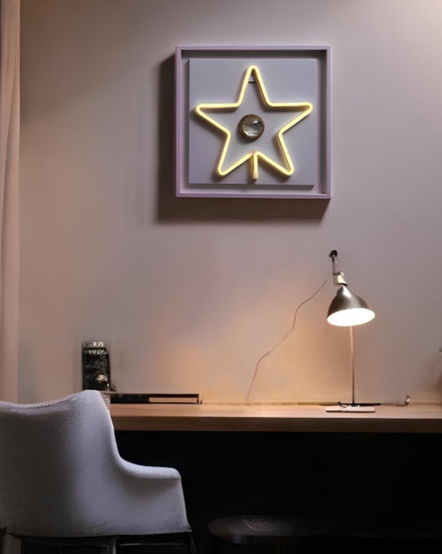 Star Neon Işıklı Duvar Aksesuarı