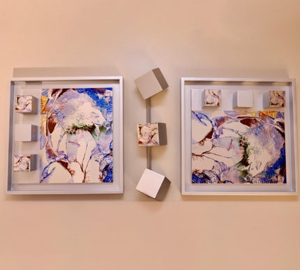 Wallicon Frame Blue 3'lü Set Duvar Aksesuarı