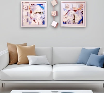 Wallicon Frame Blue 3'lü Set Duvar Aksesuarı