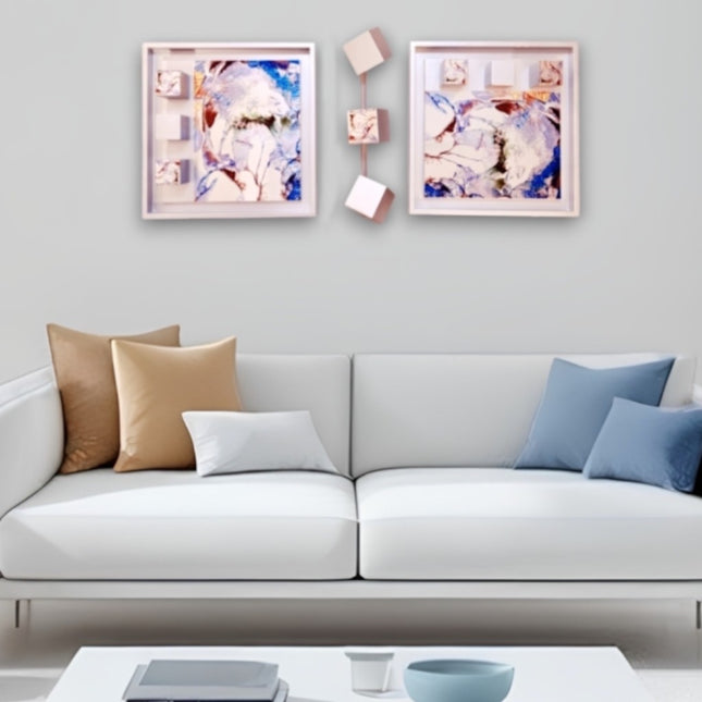 Wallicon Frame Blue 3'lü Set Duvar Aksesuarı