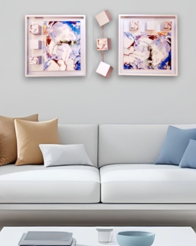 Wallicon Frame Blue 3'lü Set Duvar Aksesuarı