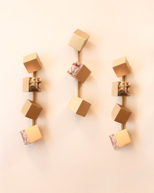 Wallicon Line Gold 3'lü Set Duvar Aksesuarı