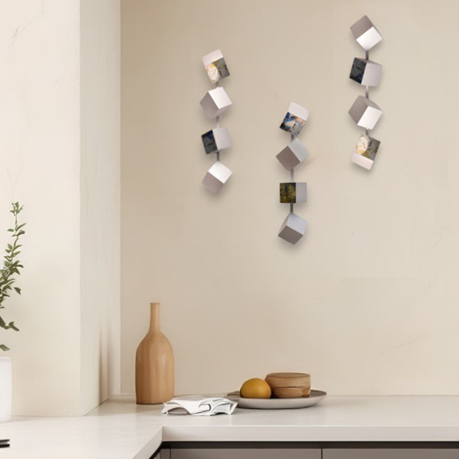Wallicon Line Silver 3'lü Set Duvar Aksesuarı