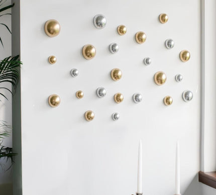 Wallipop Silver - Gold 24’lü Set Duvar Aksesuarı
