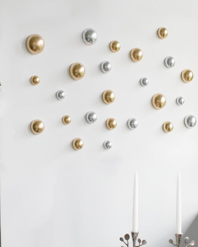 Wallipop Silver - Gold 24’lü Set Duvar Aksesuarı