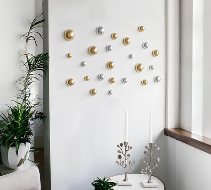 Wallipop Silver - Gold 24’lü Set Duvar Aksesuarı