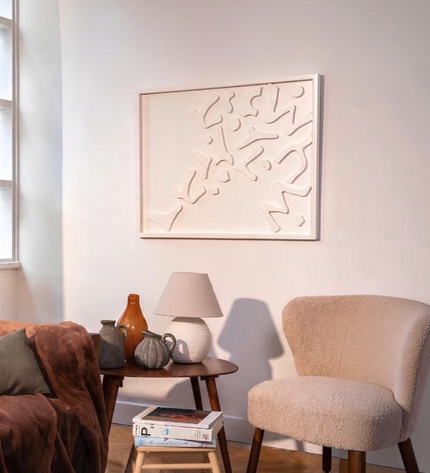 Amorf Duvar Tablosu | Kırık Beyaz Duvar Dekoru 60x90 cm / Amorf Duvar Tablosu, CNC kesim organik formları, kırık beyaz tonu ve üç boyutlu tasarımıyla yaşam alanlarına sanatsal derinlik ve zamansız bir zarafet kazandırır.