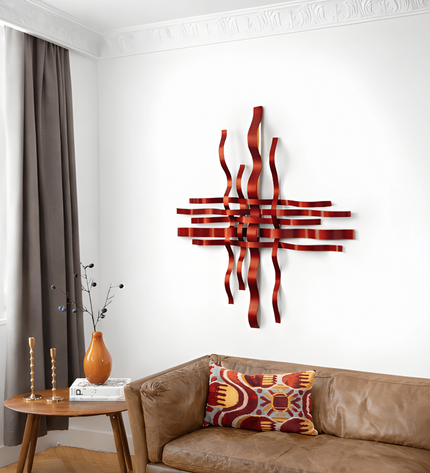 Bonmur Colors Duvar Dekoru – 110x110 cm Renkli Modern Metal Duvar Aksesuarı / Bonmur Colors Wall Decor – Large Colorful Modern Metal Wall Sculpture 110x110 cm
