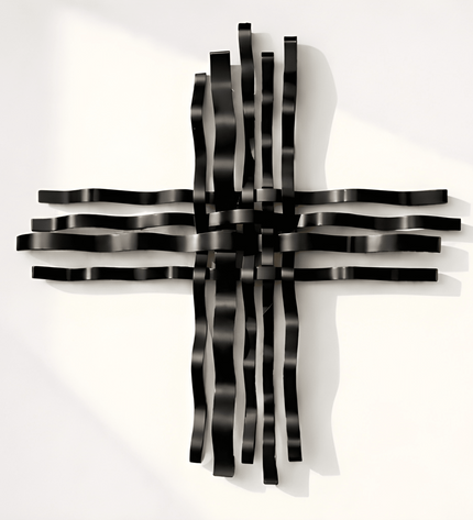 Bonmur Colors Duvar Dekoru – 110x110 cm Renkli Modern Metal Duvar Aksesuarı / Bonmur Colors Wall Decor – Large Colorful Modern Metal Wall Sculpture 110x110 cm