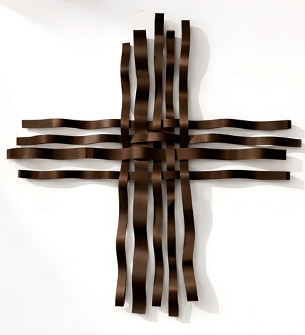 Bonmur Neutrals Duvar Dekoru – 110x110 cm Minimal Modern Metal Duvar Aksesuarı / Bonmur Neutrals Wall Decor – Large Minimal Modern Metal Wall Sculpture 110x110 cm
