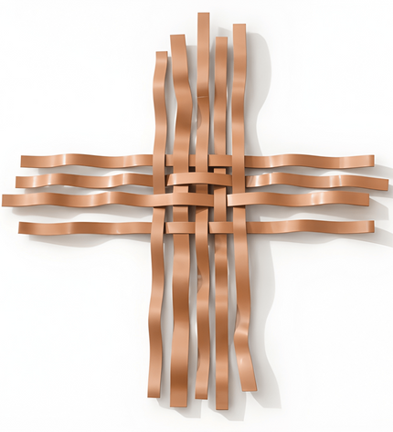 Bonmur Neutrals Duvar Dekoru – 110x110 cm Minimal Modern Metal Duvar Aksesuarı / Bonmur Neutrals Wall Decor – Large Minimal Modern Metal Wall Sculpture 110x110 cm