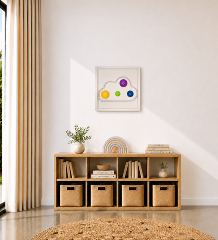 Cloud Işıklı Duvar Dekoru | LED & USB Bulut Duvar Aksesuarı / Wallibex Cloud Işıklı Duvar Dekoru – 33 x 33 cm