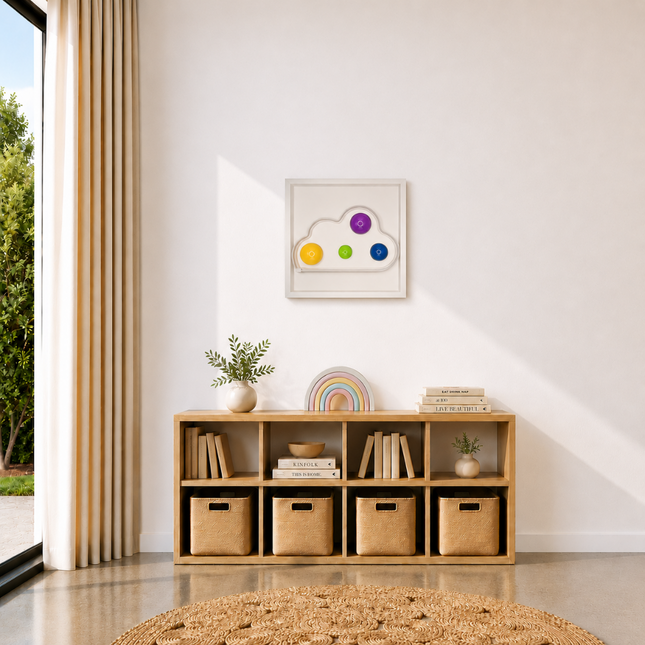 Cloud Işıklı Duvar Dekoru | LED & USB Bulut Duvar Aksesuarı / Wallibex Cloud Işıklı Duvar Dekoru – 33 x 33 cm