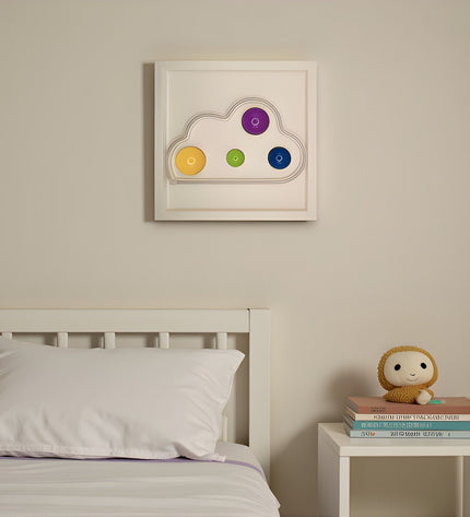 Cloud Işıklı Duvar Dekoru | LED & USB Bulut Duvar Aksesuarı / Wallibex Cloud Işıklı Duvar Dekoru – 33 x 33 cm