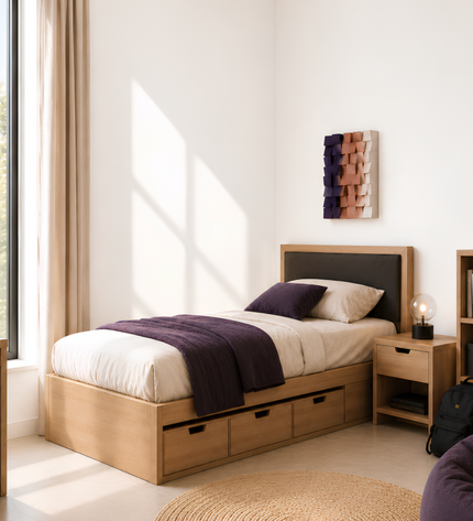 Wallibex Damier Ahşap Duvar Dekoru – 3D Geometrik Küp Tasarım