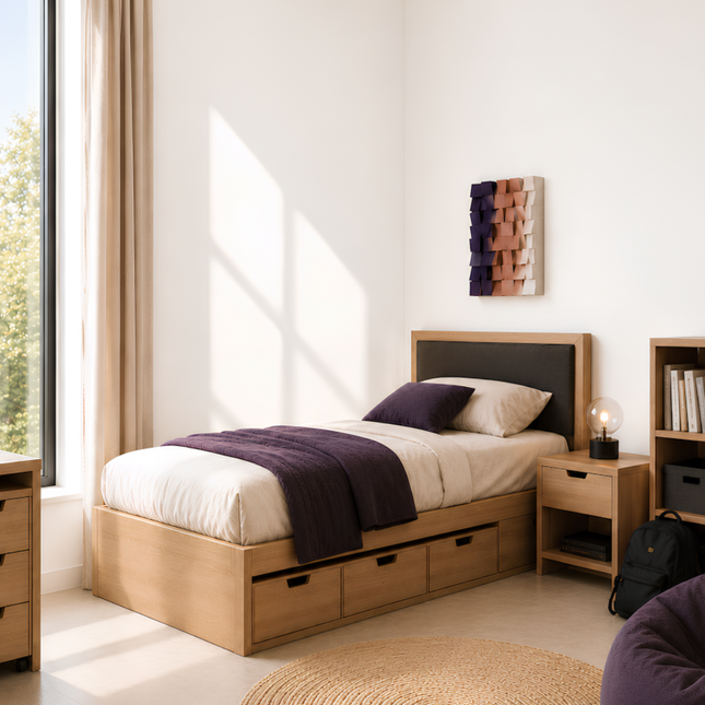 Wallibex Damier Ahşap Duvar Dekoru – 3D Geometrik Küp Tasarım
